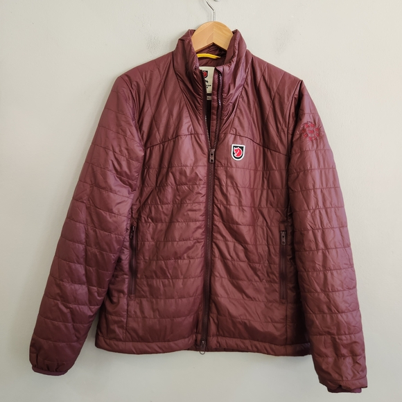 Fjallraven Expedition X-Latt Puffer Jacket Women’s X-Small Maroon Lightweight - Picture 1 of 8